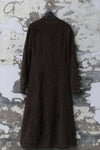 Mutedance 24 Autumn and Winter Button Slim Fit Wool Long Coat MD-MD24FW14-BROWN